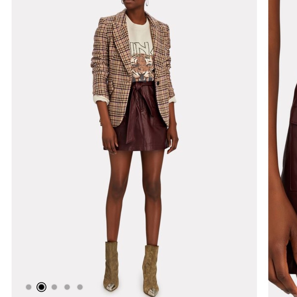 Intermix Leather Mini Skirt, NWT, Size 8